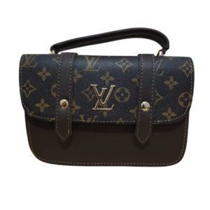 Pochette femme élégante motif luxe avec poignée