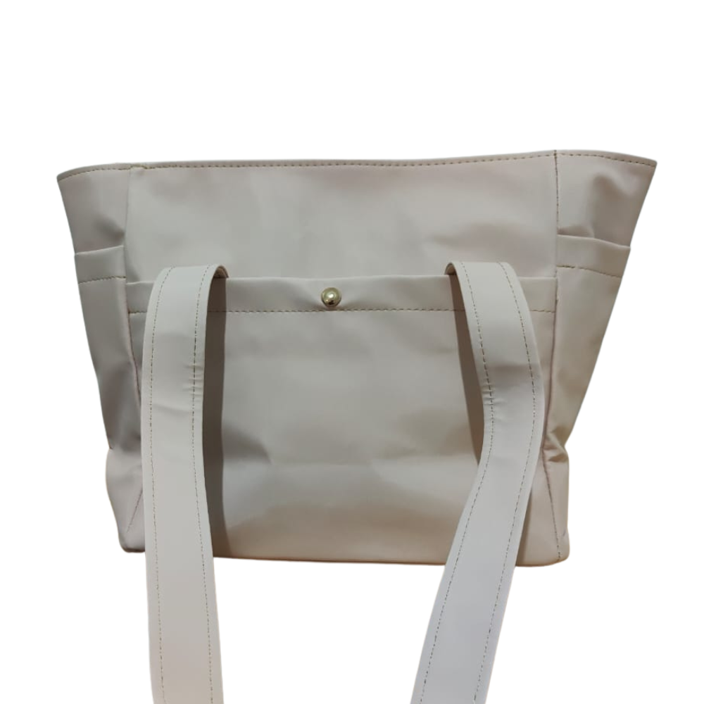 Sac à main femme clair avec anses longues – style cabas