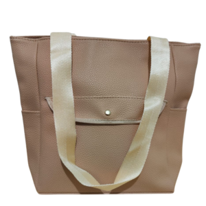 Sac à main femme marron avec anses longues – style cabas