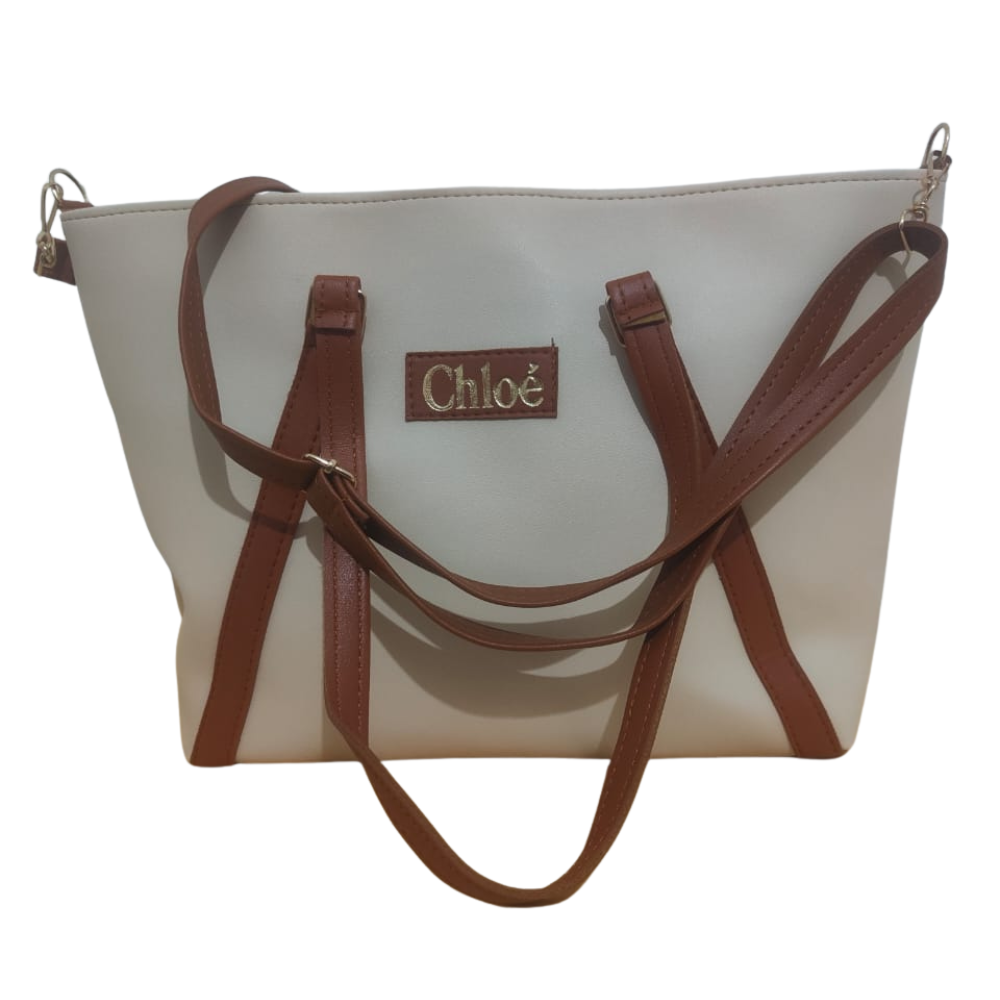 Sac cabas femme bicolore avec bandoulière – Style élégant