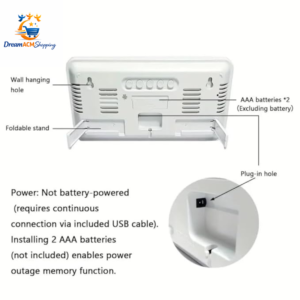 Horloge Digitale LED Murale & Bureau – DS3826L